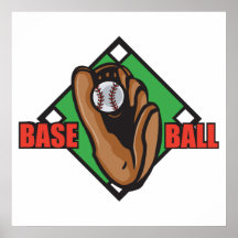 baseball diamond graphic posters