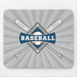 baseball diamond logo gray blue white mouse pads
