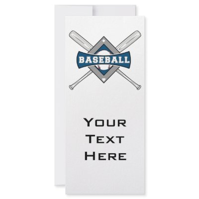 baseball diamond logo gray blue white rack card design by sports_shop