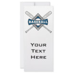 baseball diamond logo gray blue white rack card design