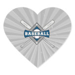 baseball diamond logo gray blue white stickers