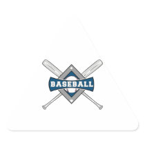 baseball diamond logo gray blue white triangle stickers