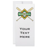 baseball diamond logo personalized rack card