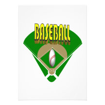 Baseball Diamond Personalized Invites