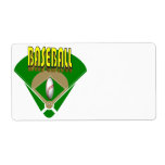 Baseball Diamond Personalized Shipping Label