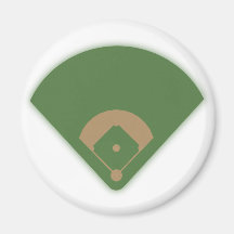 Baseball Diamond: Refrigerator Magnet