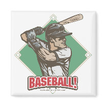 Baseball Diamond Slugger Sports Gear Refrigerator Magnet