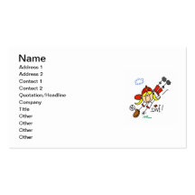 Baseball Dive Girls Softball T-shirts and Gifts Business Card Template