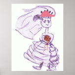 Baseball Fan Bride Poster