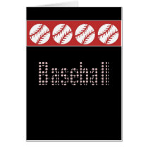 Baseball Fan Card Black and Red by karenwhiteskreations Baseball Fan Card Black and Red
