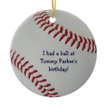 Baseball Fan-tastic_autograph-style party favor Christmas Tree Ornaments