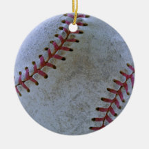 Baseball Fan-tastic_Battered Ball _autograph ready Christmas Ornament