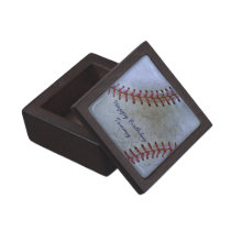 Baseball Fan-tastic battered ball autograph-style Premium Jewelry Boxes