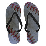 Baseball Fan-tastic_Battered Ball_Scuffed Look Flip Flops