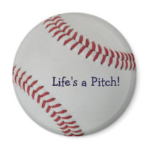 Baseball Fan-tastic_Life's a Pitch! Refrigerator Magnet