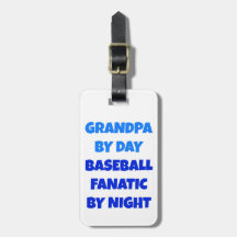 Baseball Fanatic Grandpa Luggage Tag