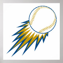 baseball fast ball spike print