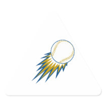 baseball fast ball spike triangle sticker