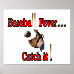Baseball Fever... Catch it!  LARGE Poster