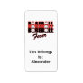 baseball fever red and black custom address labels