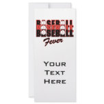 baseball fever red and black rack card
