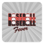 baseball fever red and black stickers