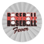 baseball fever red and black sticker