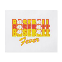 baseball fever red and yellow flyer