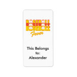 baseball fever red and yellow custom address labels