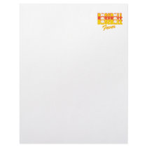 baseball fever red and yellow custom letterhead