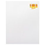 baseball fever red and yellow custom letterhead