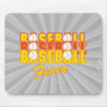 baseball fever red and yellow mousepads