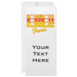 baseball fever red and yellow rack card