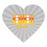 baseball fever red and yellow sticker