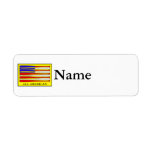 Baseball flag logo return address label