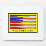 Baseball flag logo mousepad