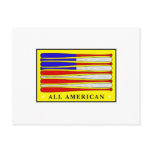 Baseball flag logo postcard