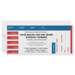 Baseball Game Ticket Wedding Invite Custom Rack Card