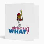 Baseball Girl in Red Binder
