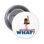 Baseball Girl in Red Pin