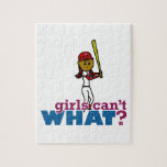 Baseball Girl in Red Puzzle
