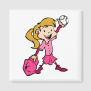 Baseball Girl.png Fridge Magnet