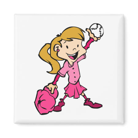 Baseball Girl.png Fridge Magnet Baseball Girl.png Fridge Magnet