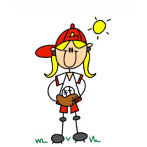 Baseball Girl With Glove Tshirts and Gifts by stick_figures Baseball Girl With Glove Tshirts and Gifts