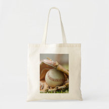 Baseball Glove and Ball Canvas Bag