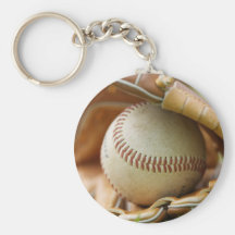 Baseball Glove and Ball Keychain