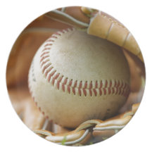 Baseball Glove and Ball Party Plates