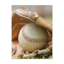 Baseball Glove and Ball Post Card