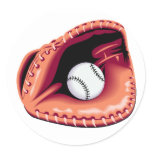 Baseball Glove and Ball Stickers
