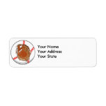 baseball glove and baseball vector design return address label